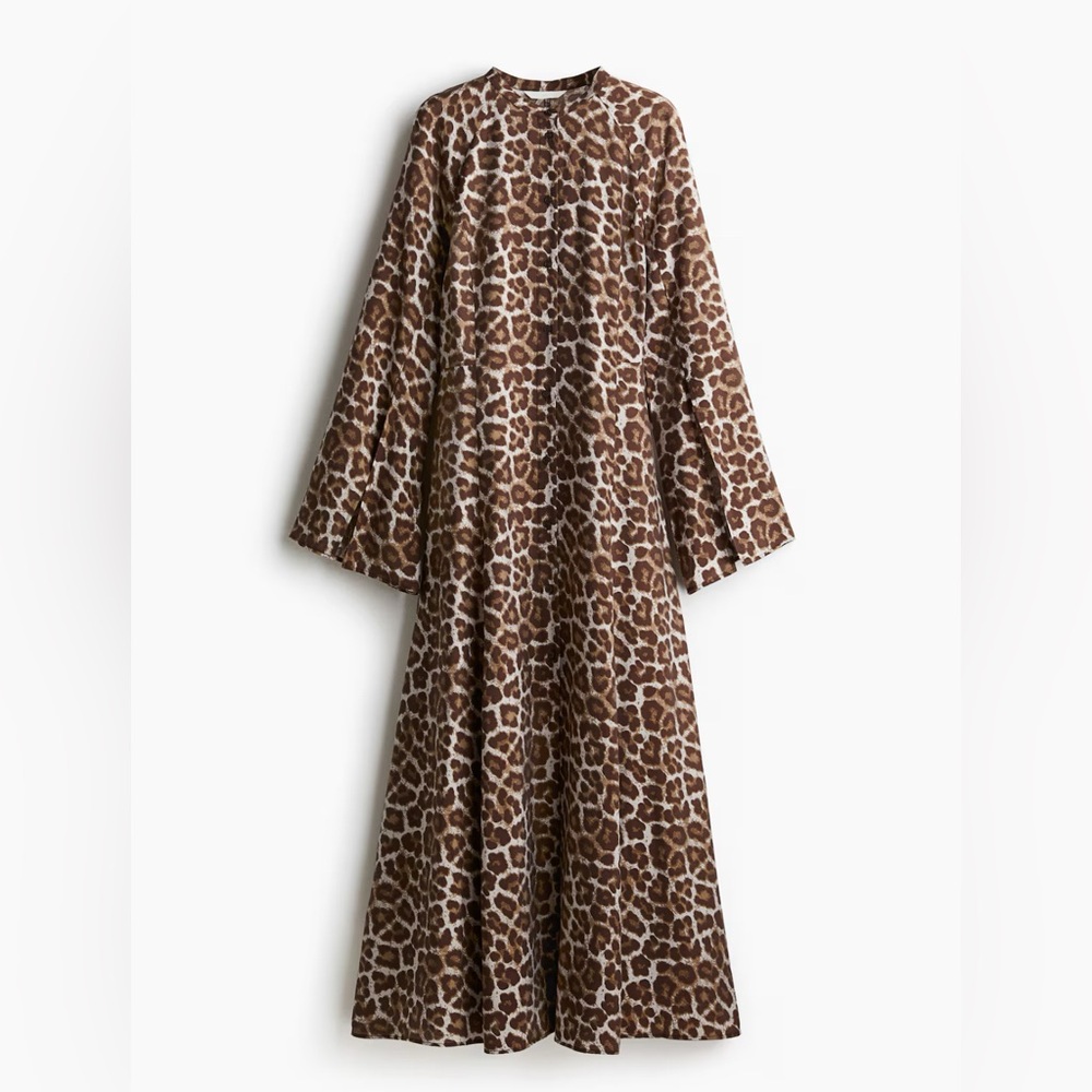 H&M Brown Animal Print Maxi Dress - Picture 4 of 16